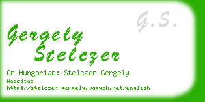 gergely stelczer business card